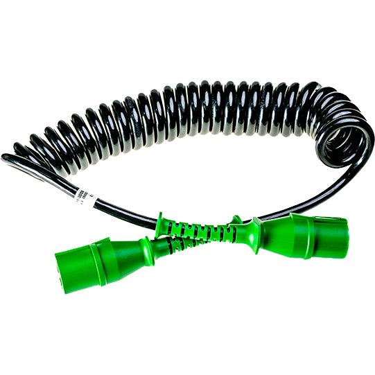 Spiral connection cable type S, 24 V, 7-pin, cable 3.5 m