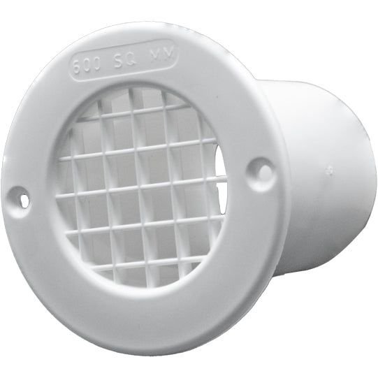 Floor air vent, white, ABS plastic