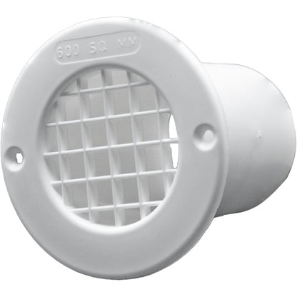 Floor air vent, white, ABS plastic