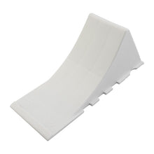 Plastic-wheel chock, white, 223 × 89 × 92 mm, 1500/750 kg