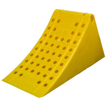 Plastic-wheel chock G 46/160, yellow, w/out skid plate