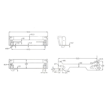 hjulkloss för biltransportör, glidande, galvaniserad