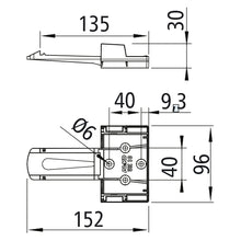 Bracket for brake shoe, G10, black, DIN 76051