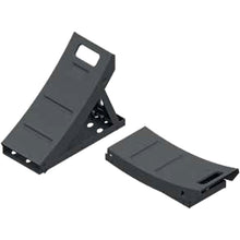 Folding brake shoe, metal, black, DIN 76051