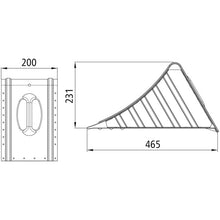 wheel chock G 53, galvanised, DIN 76051