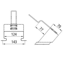 Restraint shoe holder G 36, galvanised, f. screw. on