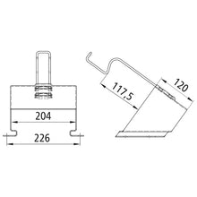 Restraint shoe holder G 53, galvanised, f. screw. on
