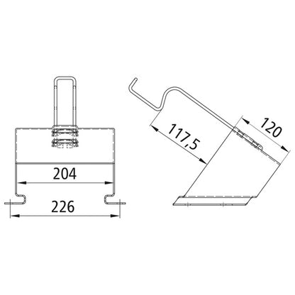Restraint shoe holder G 53, galvanised, f. screw. on