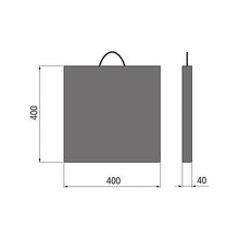 Crane support plate, plastic HMPE 500 R, 400 × 400 × 40 mm
