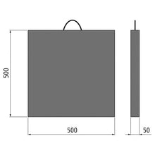 Crane support plate, plastic HMPE 500 R, 500 × 500 × 50 mm