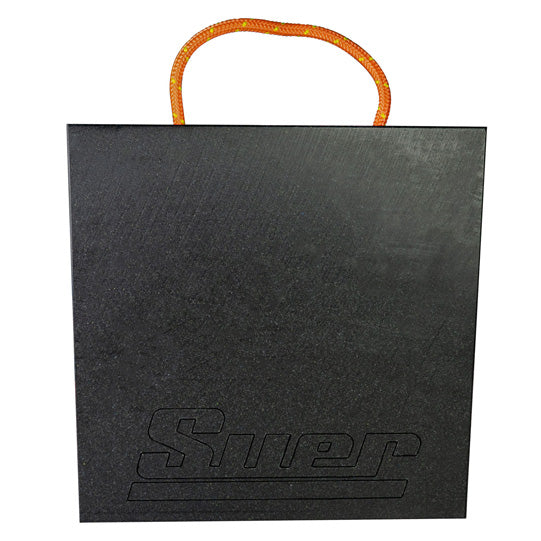 Crane support plate, plastic HMPE 500 R, 500 × 500 × 50 mm