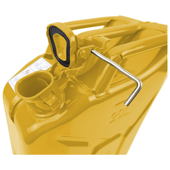 Fuel canister 20 l, sheet steel, yellow, 165 × 345 × 468 mm
