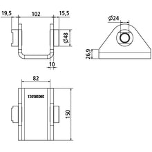 Low nib shoe 453/E 5, f. nib width 80 mm