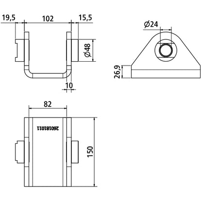Low nib shoe 453/E 5, f. nib width 80 mm
