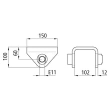 Low nib shoe 453/E 11, f. nib width 100 mm