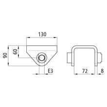 Low spring shoe 453/E 3, for spring width 70 mm, L 130 mm