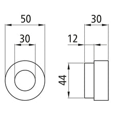 Bush in special design, bore 30 mm, w/out groove