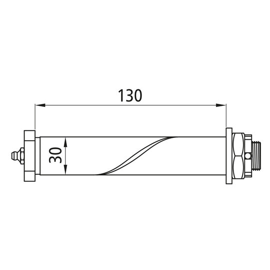 Spring bolt N 30, shaft Ø 30 mm x length 130 mm