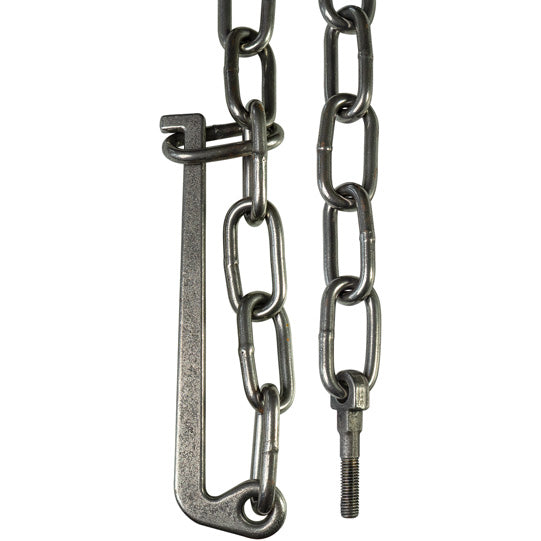 Chain part 8 x 1250 mm, tension lever + eye bolt, natural black