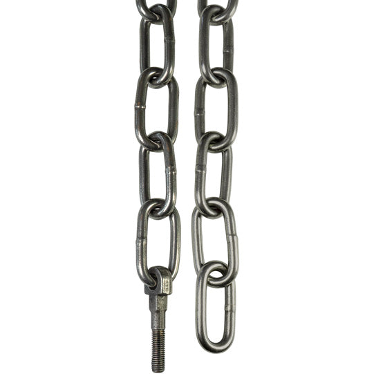 Chain section 8 x 1250 mm w/ eye bolt, natural black