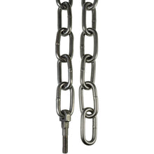 Chain section 8 x 1250 mm w/ eye bolt, natural black