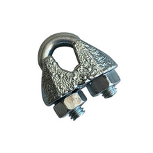 Wire rope clamp, galvanised, f. rope Ø 10 mm, DIN 741