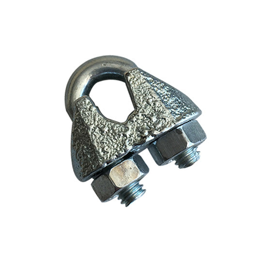 Wire rope clamp, galvanized, for rope Ø 14 mm, DIN 741