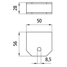 Bracket f. rope pulley, raw, 60 mm