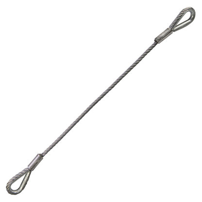 tipper cable Ø 10 mm, galvanised, w/ thimbles, 1100 mm