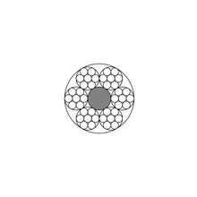 Round strand rope 6 x 7 w/ fibre core, galvanised, Ø 3 mm = 30