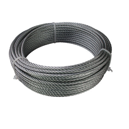 Round strand rope 6 x 7 w/ fibre core, galvanised, Ø 5 mm = 30