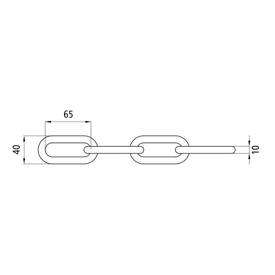 C-link chain, straight, galvanised, 10 mm, 30 m
