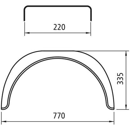 Mudguard - Plastic - Rear wheel E 2275