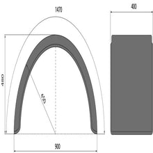 Rear mudguard H-PE 40.900.15, polyethylene