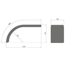 Double/triple-axle mudguard DE-PE 4519 End piece