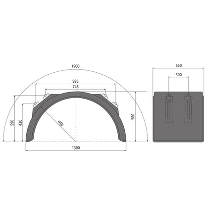 HR plastic H-PE 65.1300.19-IKK, polyethylene