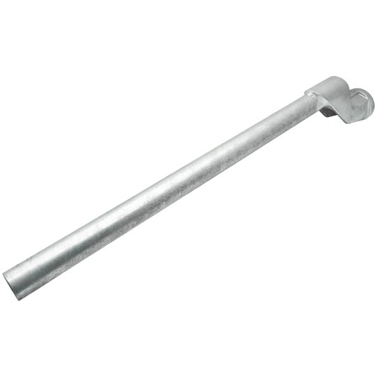 Support tube w/ flange 42 x 830 mm, cranked