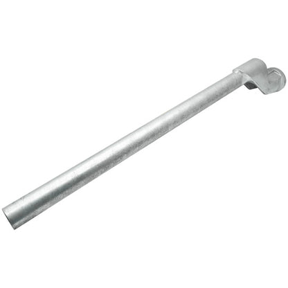 Support tube w/ flange 42 x 830 mm, cranked