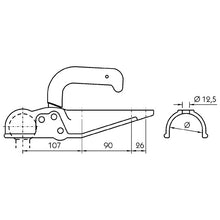 Coupling WW 20-F 1, drawbar Ø 60 mm, round