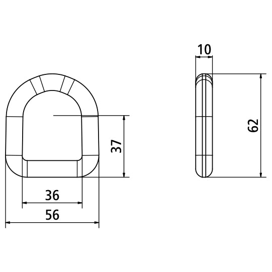 Lashing bracket, loose, hot-dip galvanized