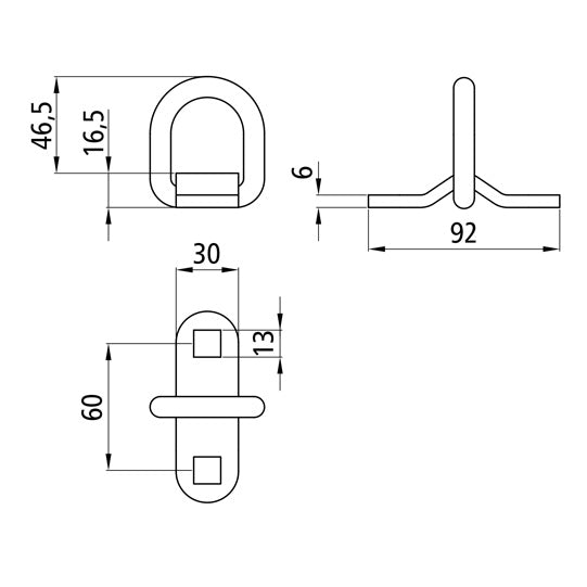Tab, loose, hot-dip galvanized