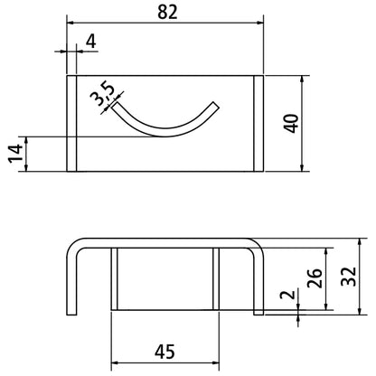 Insvetsad ficka, lös, rå, lämplig för surrningsfäste 2951316