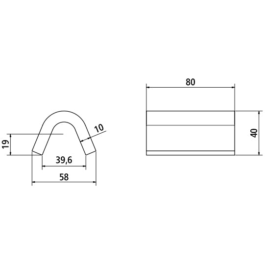 Weld-on strap, loose, raw, f. lashing eye 295131711