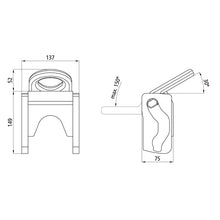 Lashing bracket, raw/primed, load capacity 10000 daN
