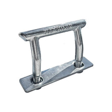 Lashing bracket w/ strap and 2 stop nuts, galvanised, 2500 daN