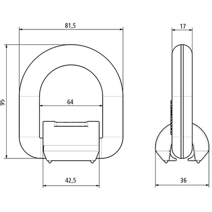 Lifting point w/ weld-on lug, load capacity 3.15 tonnes