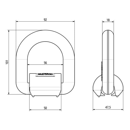 Lifting point w/ weld-on lug, load capacity 3.15 tonnes