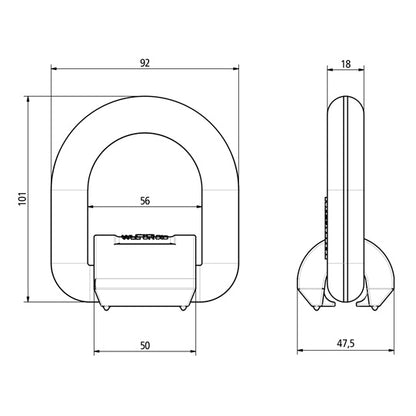 Lifting point w/ weld-on lug, load capacity 3.15 tonnes