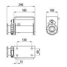 Lashing winch 2622.0,5 f. belt and rope
