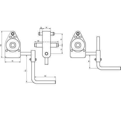 Plug-in gear 4504.0.5 w/ anti-kickback device for lashing winch